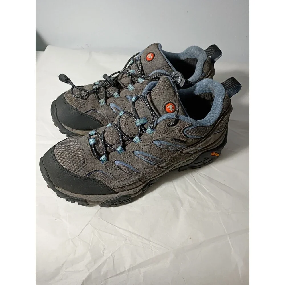 Merrill Woman 9 Granite Vibram Sole Active wear Sneakers Lace Lock Outdoor Hike